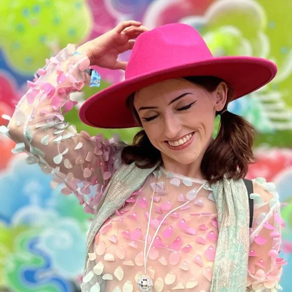 Odiva Elegant Felt Wide Brim Fedora Hat Fuchsia Still Trending | Wide Brim Panama Felt Fedora Hat with Band  main image 3